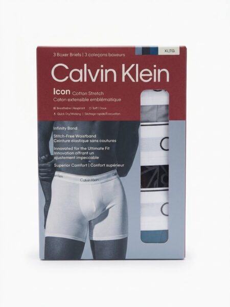 Pack x3 Bóxers Calvin Klein Icon Cotton Stretch