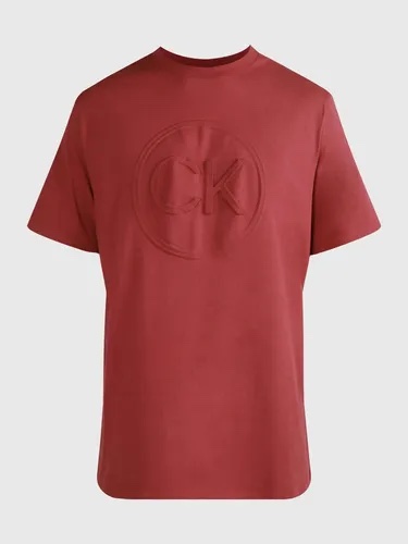 Playera Calvin Klein Roja Logo relieve