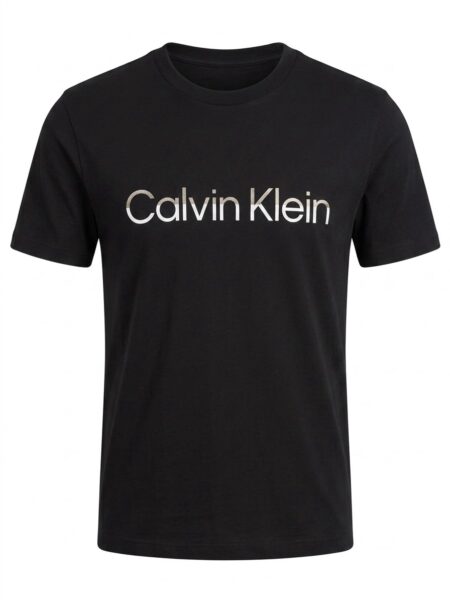 Playera negra Calvin Klein bicolor