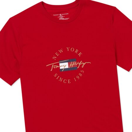 Playera roja Tommy Hilfiger círculo